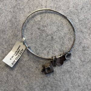 Alex and Ani Silver Tone Charm Bracelet with Graduation Cap 2016